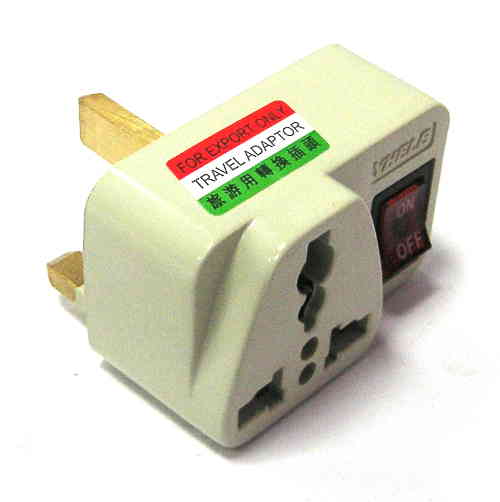 AC Power Adaptor with Switch White (UK)